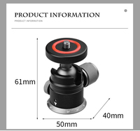 Stabilisateur de caméra portable en alliage d'aluminium avec rotule à 360 degrés pour trépied, compatible avec les appareils photo reflex numériques Canon et Sony