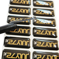 Logotipo de empresa epoxi personalizado autoadhesivo cúpula pegatina 3D impermeable impresión transparente resina epoxi etiquetas