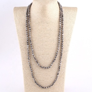 Collana etnica da donna di moda <span class=keywords><strong>gioielli</strong></span> tribali bohémien 6mm 60 pollici collana lunga annodata in pietra naturale <span class=keywords><strong>amazzonite</strong></span> - Product Image 3