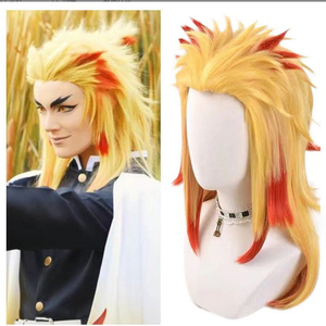 วิกผมอนิเมะ Kamisama No <span class=keywords><strong>Senki</strong></span> Demon Blade สีเหลืองแดงไล่เฉดแบบทะเลทราย สำหรับคอสเพลย์ ทนความร้อน พร้อมหมวกตาข่ายกึ่งยืดหยุ่น ราคาโรงงาน - Product Image 6