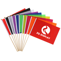 Drapeaux de la planète personnalisés en gros pour événements sportifs en plein air, drapeaux à main professionnels en polyester, écologiques, durables et à séchage rapide