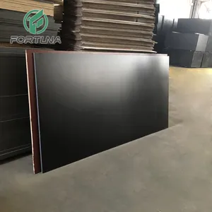 Tablero de madera contrachapada con revestimiento de película negra, 1220x2440mm, 18mm, para construcción marina