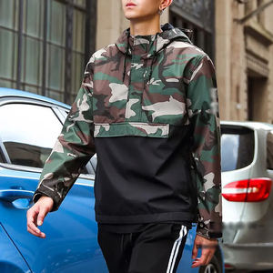 <strong>Cheap</strong> Price Wholesale Mens Custom Pullover Camo Windbreaker <strong>Jacket</strong> 100% Polyester Two Tone <strong>Jacket</strong> - Product Image 2