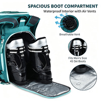 Sac à dos extensible pour équipement de ski, imperméable et durable, avec compartiment pour casque, sacs pour ensemble de ski et snowboard
