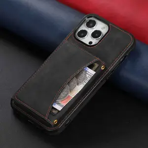 Luxury Leather Phone Case with card slot for iphone 14 case Wallet case for iphone 11 12 13 pro max