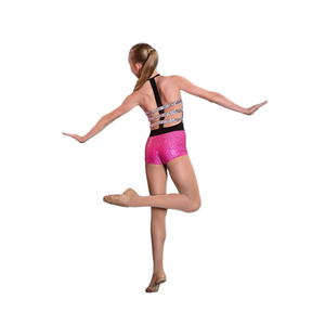 Ready To Ship On Sale Yellow Sequin With Black White Printing Costume For Dancing Jazz <strong>Unitard</strong> Dance - Product Image 4