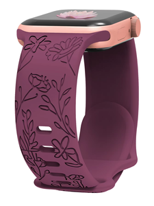 Cinturini con Incisioni Floreali Compatibili per <span class=keywords><strong>Apple</strong></span> <span class=keywords><strong>Watch</strong></span> 40mm 41mm 38mm 42mm 44mm <span class=keywords><strong>45mm</strong></span> 49mm, Cinturino Sportivo con Fiori Selvatici Incisi al Laser - Product Image 6