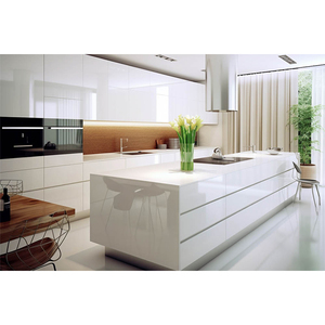 Conception personnalisée Armoires de cuisine bon marché Finition mélamine Armoire de cuisine blanche à <span class=keywords><strong>vendre</strong></span> Armoires de cuisine européennes modulaires - Product Image 6