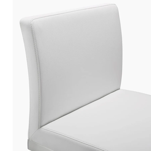 Taburete de barra Ember, tapizado en acero inoxidable y cuero, taburete de barra alto y duradero para el hogar, bar y comedor - Product Image 6