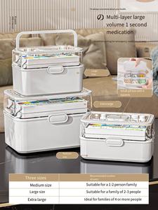 Caja de almacenamiento de medicamentos pequeña, botiquín de emergencia de gran capacidad - Product Image 4