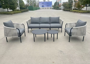 <span class=keywords><strong>Canapé</strong></span> <span class=keywords><strong>de</strong></span> <span class=keywords><strong>jardin</strong></span> personnalisable 3 <span class=keywords><strong>places</strong></span> à cadre en aluminium Ensemble Durable Luxe Bacolny Mobilier d'extérieur Moderne Offre Spéciale Prix bon marché - Product Image 5