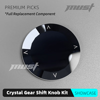 Kit de Pomo de Palanca de Cambios de Cristal para BMW Serie G LHD RHD G01 G02 G05 X3 X4 X5 X6 X7 G12 G20 G30 340i 440i 2018-2023 Reemplazo Completo