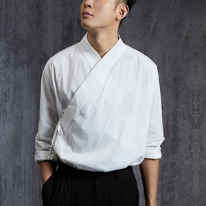 <span class=keywords><strong>Camicia</strong></span> da <span class=keywords><strong>uomo</strong></span> stile cinese tinta unita <span class=keywords><strong>camicia</strong></span> da <span class=keywords><strong>uomo</strong></span> retrò Hanfu elegante Camisa retrò <span class=keywords><strong>camicia</strong></span> di <span class=keywords><strong>pizzo</strong></span> - Product Image 5