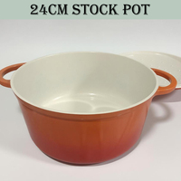 Ensemble de marmites à soupe en aluminium 8 pièces de couleur dégradée Nouveau design Cuisinière à induction antiadhésive en céramique Cuisinière à gaz Compatible avec un usage domestique en métal