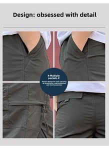 Pantalons décontractés pour hommes, nouvelle conception, mode, multi-poches, coton, nouveaux pantalons, pantalons pour jeunes hommes, vente en gros - Product Image 5