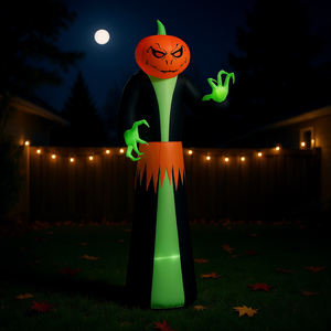 Decoración Inflable de Hombre Calabaza de Halloween para Jardín, Material de PVC, 6 Pies de Altura, Decoración Festiva para Fiestas en el Jardín - Product Image 2