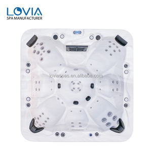 Bain à remous extérieur pour 7 à 8 personnes, fête familiale, spa moderne, bain à remous autoportant en acrylique, fabricant de jacuzzi en Chine - Product Image 2