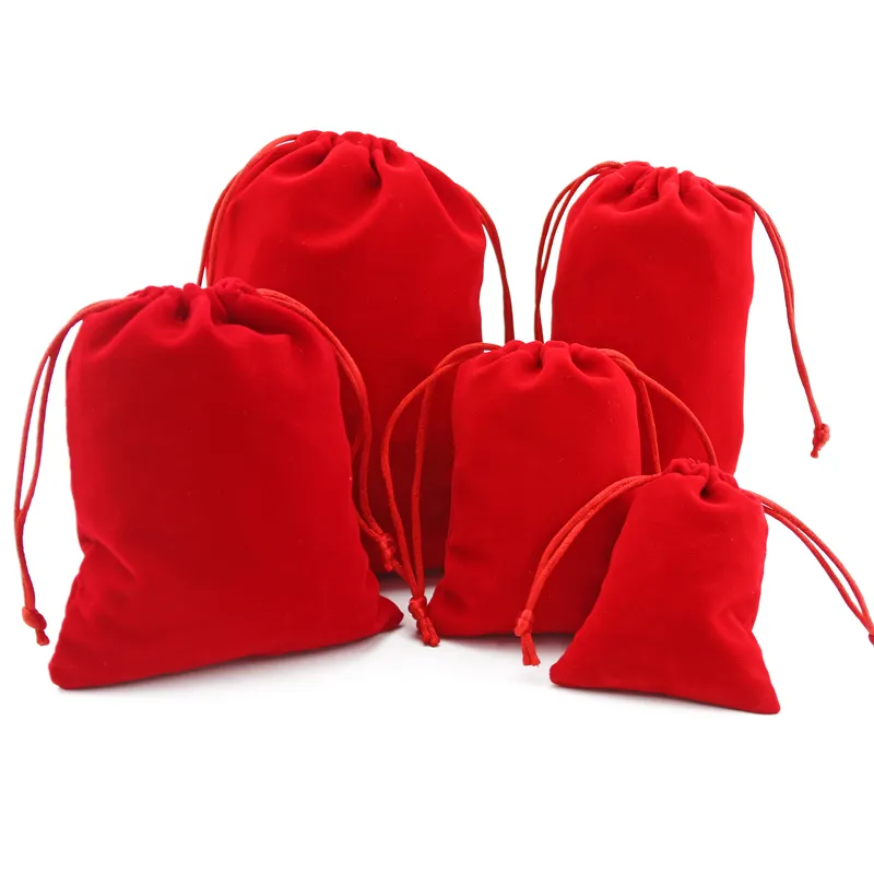Bolsas de flanela chanfradas de veludo, dupla cordão, poeira, presente, joias, bolsa para armazenamento, cordão personalizado, sacos de jóias
