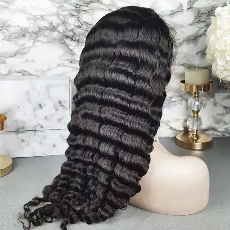 Groothandel Ananas Wave 100% Braziliaanse Human Hair Pruiken Voor Zwarte Vrouw Diepe Golf 13X4 13X6 Lace Front Pruik Verkoper