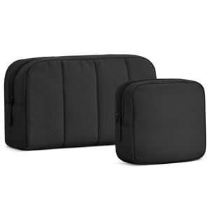 Spacious Smartly Organized 2-Piece <b>Travel</b> <b>Cosmetic</b> <b>Bag</b> Set with Wide-Mouth Design for Effortless Access - Product Image 1