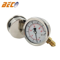 Manufacturer 2.5inch Glycerin Filled Pressure Gauge Manometer 0-16bar/230psi Stainless Steel Manometer