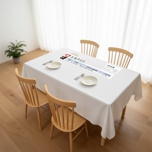 Nappe non tissée 1,4x20m entièrement blanche 18s pour couvrir la table de salle à manger - Product Image 2