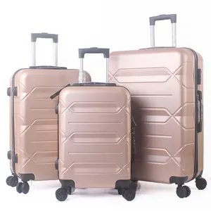 Leichter Koffer mit Trolley, hochwertiger 3-teiliger 20" 24" 28" Reisetaschen-Set, Urtralight modisches ABS-PC-Trolley-Gepäck