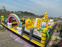 Château gonflable en PVC pour enfants, équipement de terrain de jeu extérieur, parc de glisse, lit de saut avec installation facile pour usage commercial