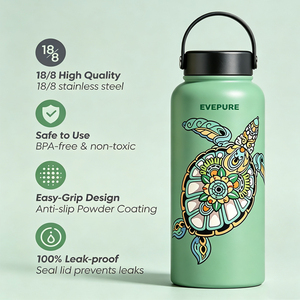 <strong>Ocean</strong> Series Water <strong>Bottle</strong> 33oz,Double Wall Vacuum Stainless Steel, Leak Proof &amp; Non-BPA, Modern Water Flask Jug,OEM and ODM - Product Image 3