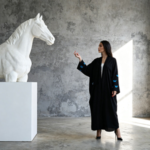 Abaya Modeste en Polyester Imprimé, Nouveau Design Personnalisé, Tendance, pour Femmes Musulmanes, Robe Quotidienne Décontractée, Vente en Gros - Product Image 4