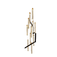 Lustre LED en cristal de luxe léger, design simple et long, hauteur réglable, pour escalier, loft, bâtiment double, rotatif et ajouré, pour l'exportation