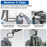 M4 C-Clips Small External Retaining Rings Black Alloy Steel Snap Retaining Circlip Various