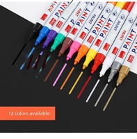 Lot de marqueurs de peinture GuangNa M101, 12 couleurs, à base d'huile, permanents, résistants à l'eau, pointe ronde de 2,8 mm, pour marquage industriel et artisanat DIY