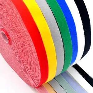 Color Self Adhesive Fastener Tape Reusable Strong Hooks Loops Cable Tie Magic tape DIY Accessories
