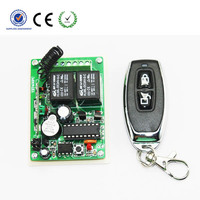YET402PC Contrôleur sans fil à deux canaux 12/24v Récepteur Rf avec deux télécommandes pour porte automatique avec deux télécommandes