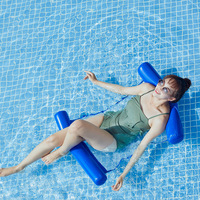 Lit flottant gonflable Wilda en PVC, hamac pliable avec dossier pour l'été, W115-2, pour enfants et adultes, idéal pour les fêtes au bord de la piscine