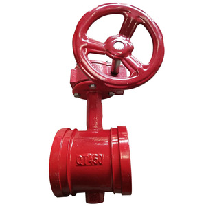 Trung Quốc Giá Thấp Nước Dầu Khí Đôi Mặt Bích Dễ Uốn Sắt Rãnh Cuối Van Bướm - Product Image 2