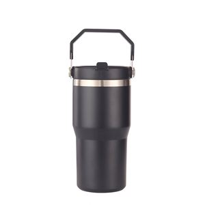 Gobelet de voyage isotherme en acier inoxydable à double paroi avec poignée de transport, 20 oz, pour boissons quotidiennes - Product Image 4