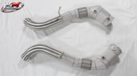 Tuyau d'échappement haute performance en acier inoxydable KM SS304 Heat Shield Euro 6 Catalytic Downpipe pour McLaren 570S 3.8T