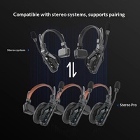 Sistem Produksi Nirkabel Panggilan Tiga Arah Mammoth Lisheng Pro, Headset In-Ear Full-Duplex Dalam Kabin, Interkom Antarmuka 3.5mm