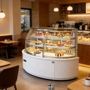 Vitrine réfrigérée professionnelle longue durée, vitrine de vente au détail, refroidisseur de gâteaux et de fruits pour utilisation en pâtisserie - Product Image 1