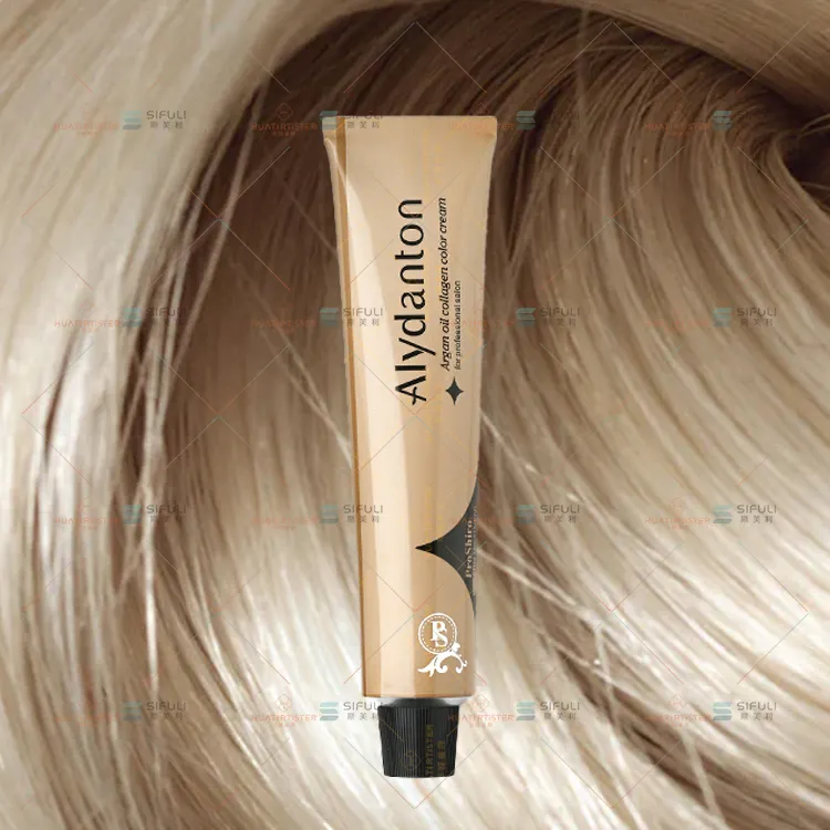 Huati Sifuli Alydanton 100ml Permanent no ppd Ammonia collagen argan oil purple Hair Color red blue Dye black pink silver cream