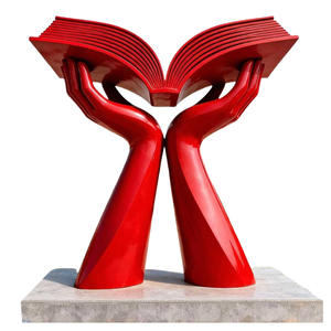 Escultura Grande de Acero Inoxidable Pintada con Spray, Monumento Urbano Paisajístico, Adorno Metálico de Forma Irregular, Escultura Abstracta para Exteriores - Product Image 5