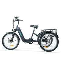 למבוגרים מתקפל חשמלי תלת אופן/3 גלגל אופניים למבוגרים 20 אינץ 7 מהירות למבוגרים מתקפל Trikes אופניים עם גדול סל