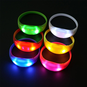 Custom ABS Silicone LED <b>Light</b> Up Wristband Flashing Bracelet Custom Logo for Party Concert - Product Image 1
