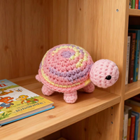 Peluche tortue en crochet faite à la main, colorée, amigurumi, jouet en peluche tortue tricoté mignon pour la décoration de la maison, cadeau
