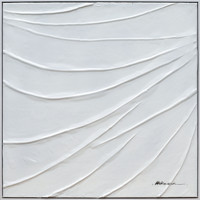 Cadre en bois de peinture de toile de vague de relief blanc minimaliste moderne pour le mariage ou le Ramadan suspendu Design fonctionnel