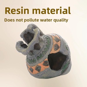 Rusty Jar - Jarrón de cerámica para paisajismo, casa escondite para peces, jarrón de cerámica para acuario, cueva para peces y camarones, nido para camarones, de fábrica - Product Image 2