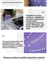 Disque de ponçage en céramique Bilyx, multi-tailles, violet, abrasion moyenne, garantie 3 ans, ODM/OBM/OEM pour la réparation automobile et la fabrication de meubles