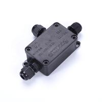 Boîte de jonction électrique miniature en plastique à 3 voies, IP66, étanche pour extérieur